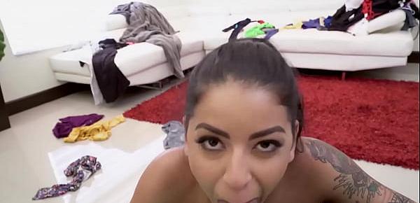  Latina housekeeper earns extra cash by getting plowed in POV